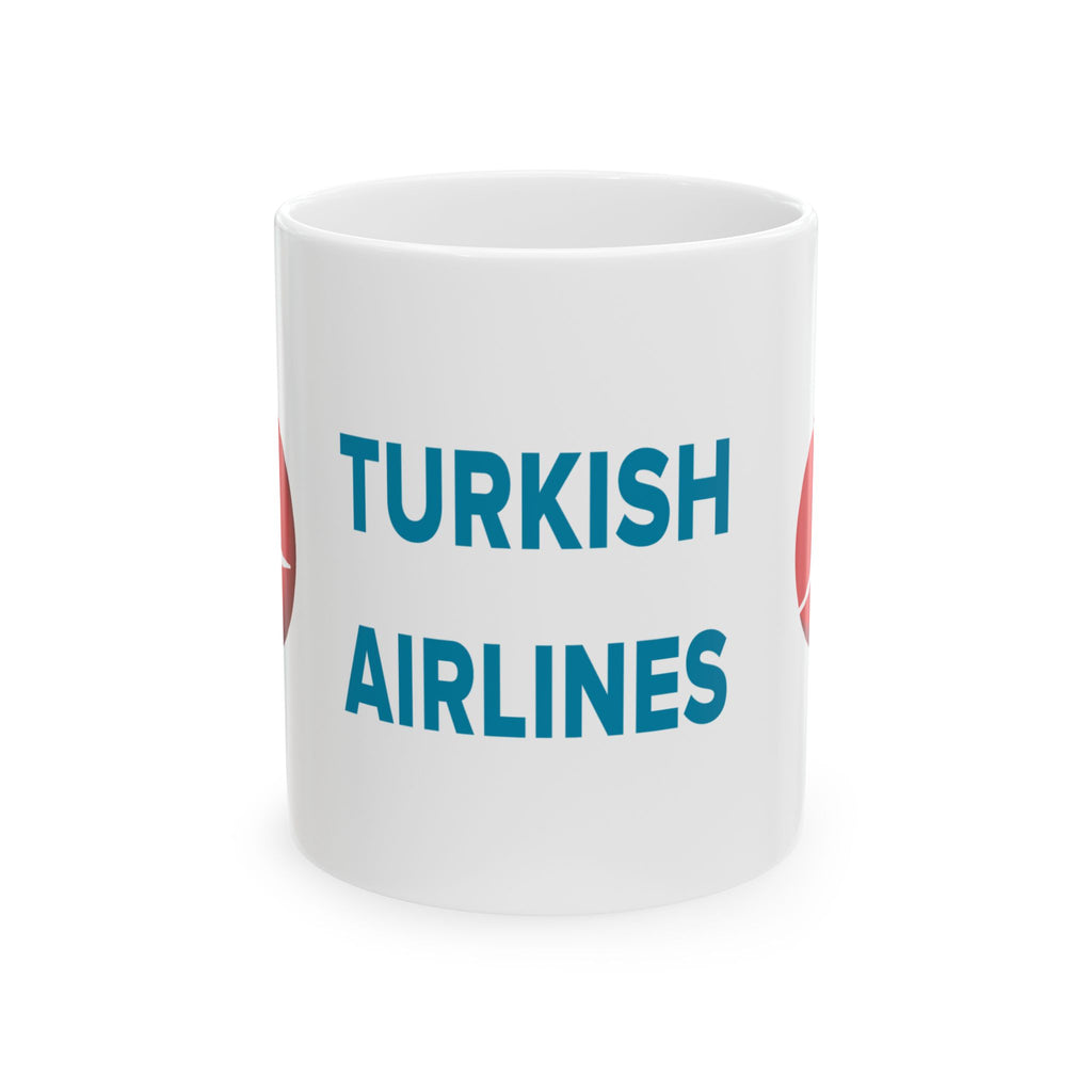 Turkish Airlines Logo Ceramic Mug – Travel Gift Coffee Cup (11oz, 15oz)