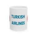 Turkish Airlines Logo Ceramic Mug – Travel Gift Coffee Cup (11oz, 15oz)