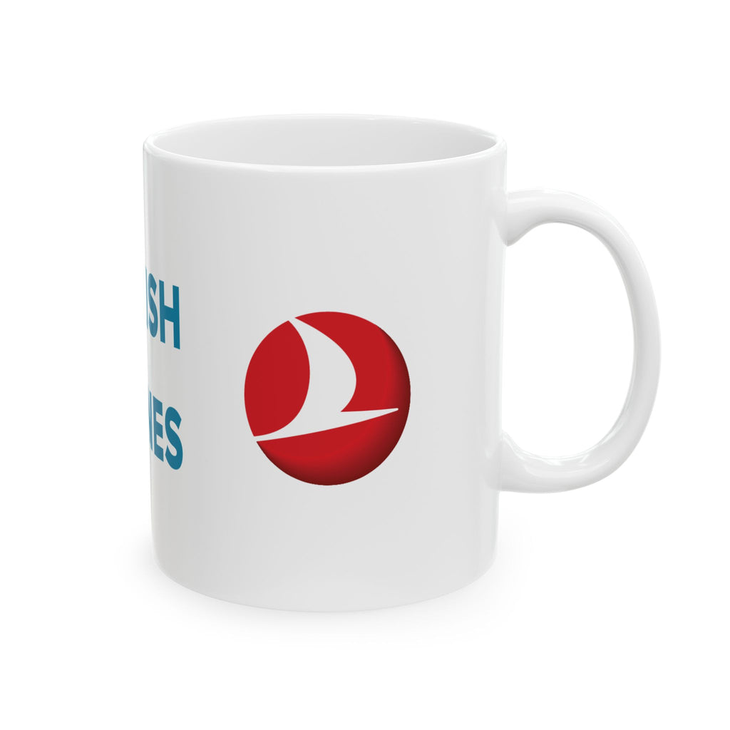 Turkish Airlines Logo Ceramic Mug – Travel Gift Coffee Cup (11oz, 15oz)
