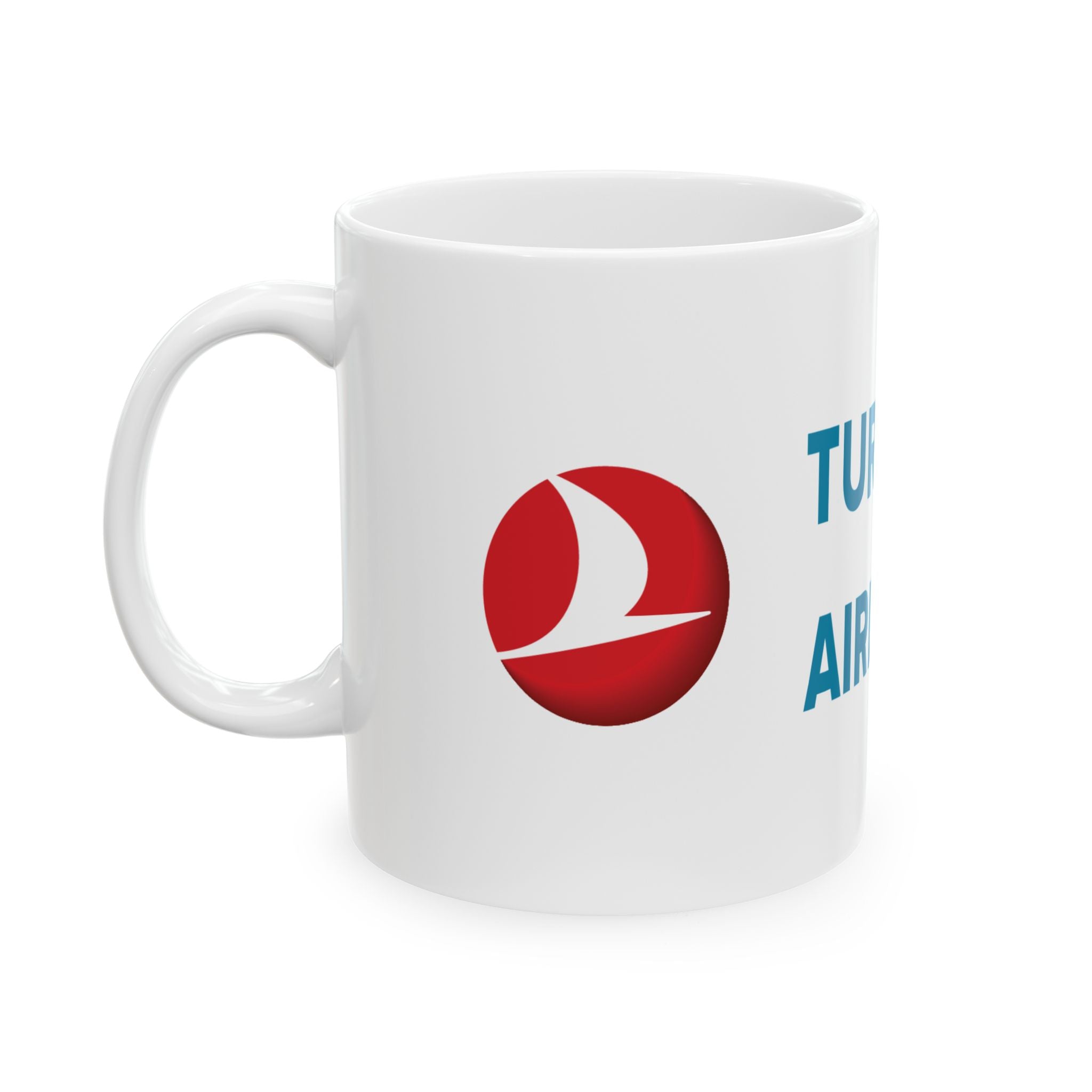 Turkish Airlines Logo Ceramic Mug – Travel Gift Coffee Cup (11oz, 15oz)