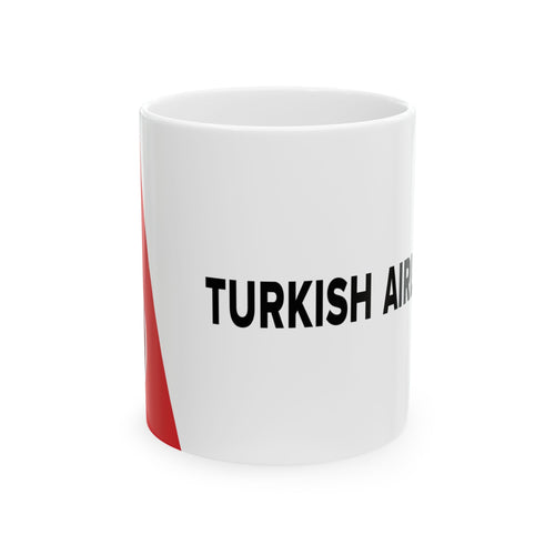 Turkish Airlines Logo Ceramic Mug — 11oz & 15oz Coffee Cup