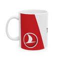 Turkish Airlines Logo Ceramic Mug — 11oz & 15oz Coffee Cup